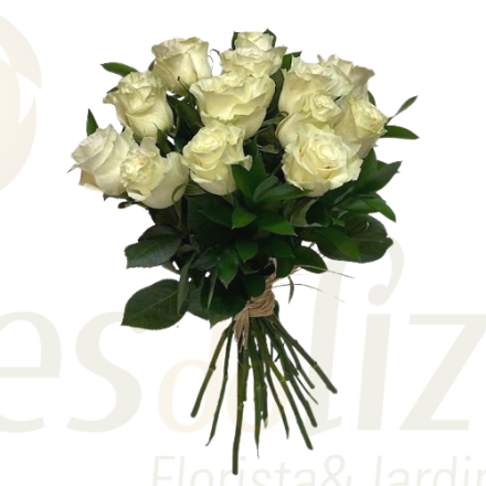 Imagem de 15 Rosas Brancas 